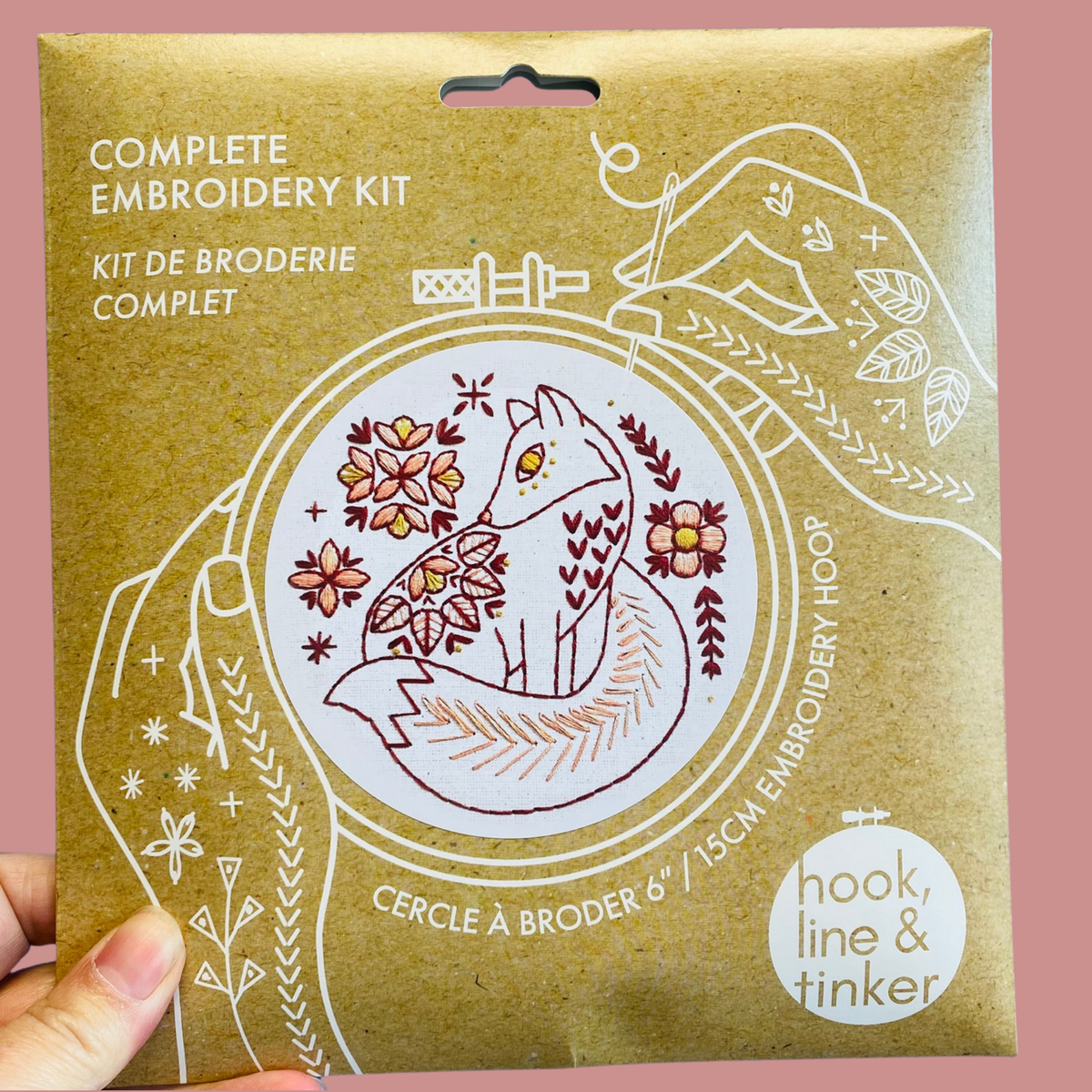 Hook Line & Tinker Canada - Folk Fox Complete Embroidery Kit