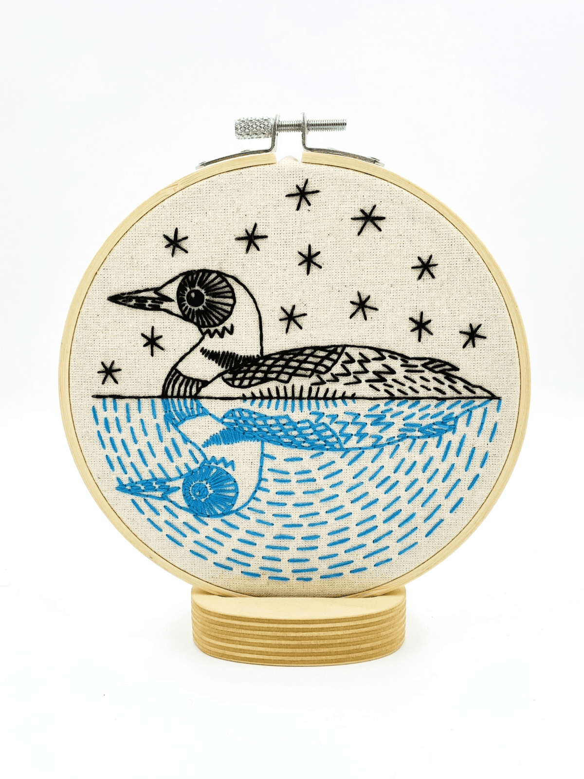 Hook Line & Tinker Canada - Loon Complete Embroidery Kit - Green Ash Decor