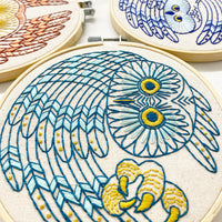 Hook Line & Tinker Canada - Saw Whet Owl Complete Embroidery Kit - Green Ash Decor