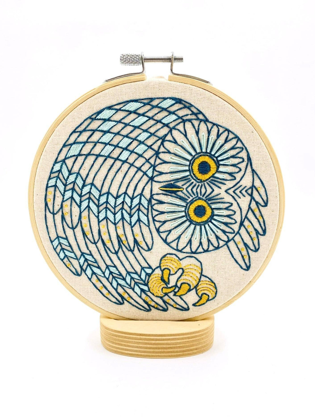 Hook Line & Tinker Canada - Saw Whet Owl Complete Embroidery Kit - Green Ash Decor