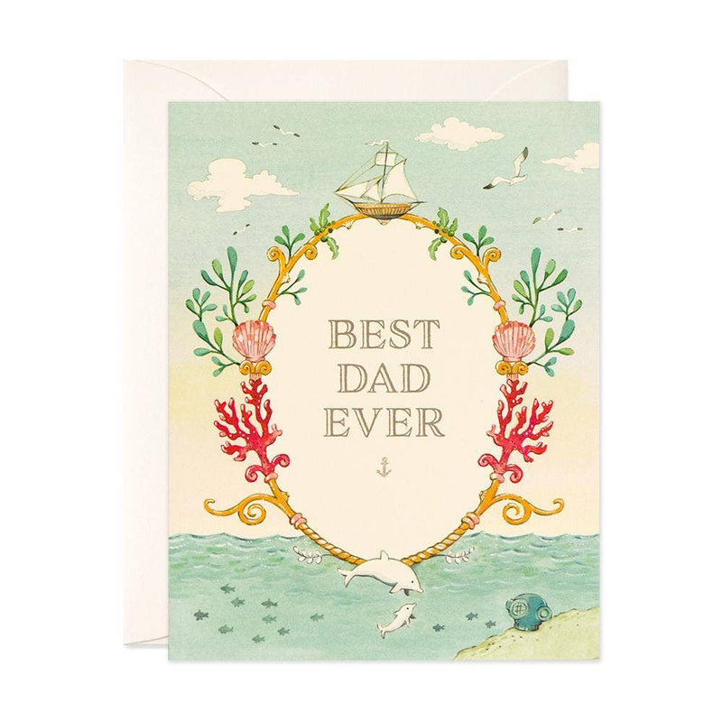 JooJoo Paper - Best Dad Ever Greeting Card - Green Ash Decor