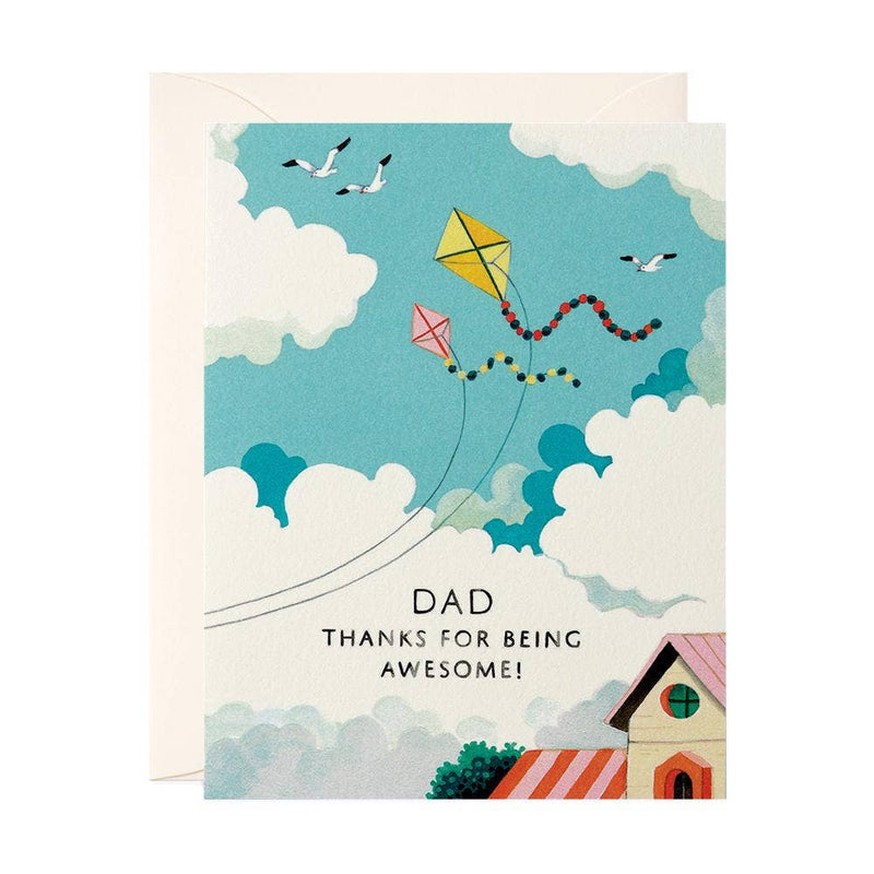 JooJoo Paper - Father's Day Kites Greeting Card - Green Ash Decor