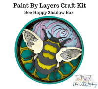 Our Little Makery - Bee Happy Shadow Box Kit - Green Ash Decor