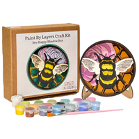 Our Little Makery - Bee Happy Shadow Box Kit - Green Ash Decor