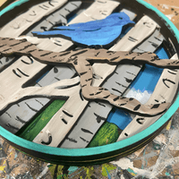 Our Little Makery - Bird Shadow Box Kit - Green Ash Decor
