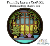Our Little Makery - Botanical Bliss Shadow Box Kit - Green Ash Decor