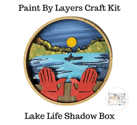 Our Little Makery - Lake Life Shadow Box Kit - Green Ash Decor
