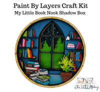 Our Little Makery - My Little Book Nook Shadow Box Kit - Green Ash Decor