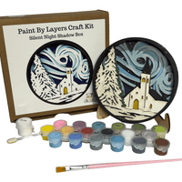 Our Little Makery - Silent Night Shadow Box Kit - Green Ash Decor