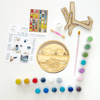 Our Little Makery - Spring Garden Road Shadow Box Kit - Green Ash Decor