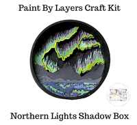 Our Little Makery - The Northern Lights Shadow Box Kit - Green Ash Decor
