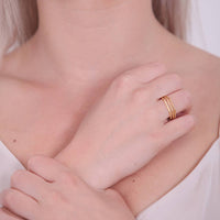 Prysm - Alyssa Ring: Rose Gold - Green Ash Decor