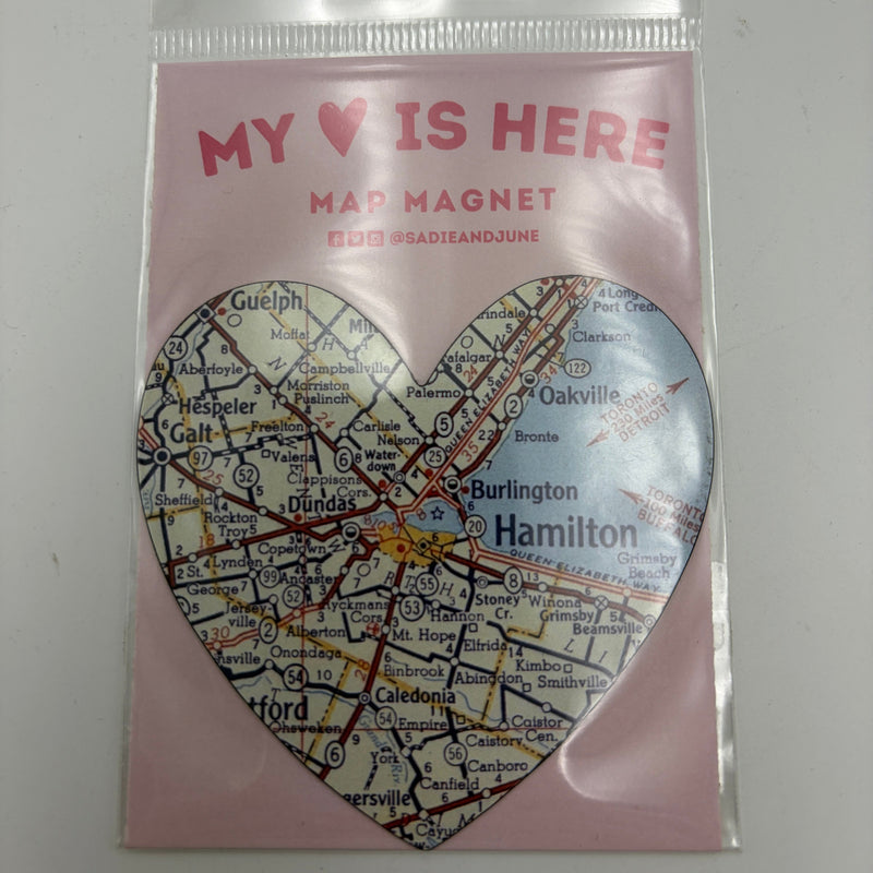 Sadie & June Hamilton Map Magnet - Green Ash Decor