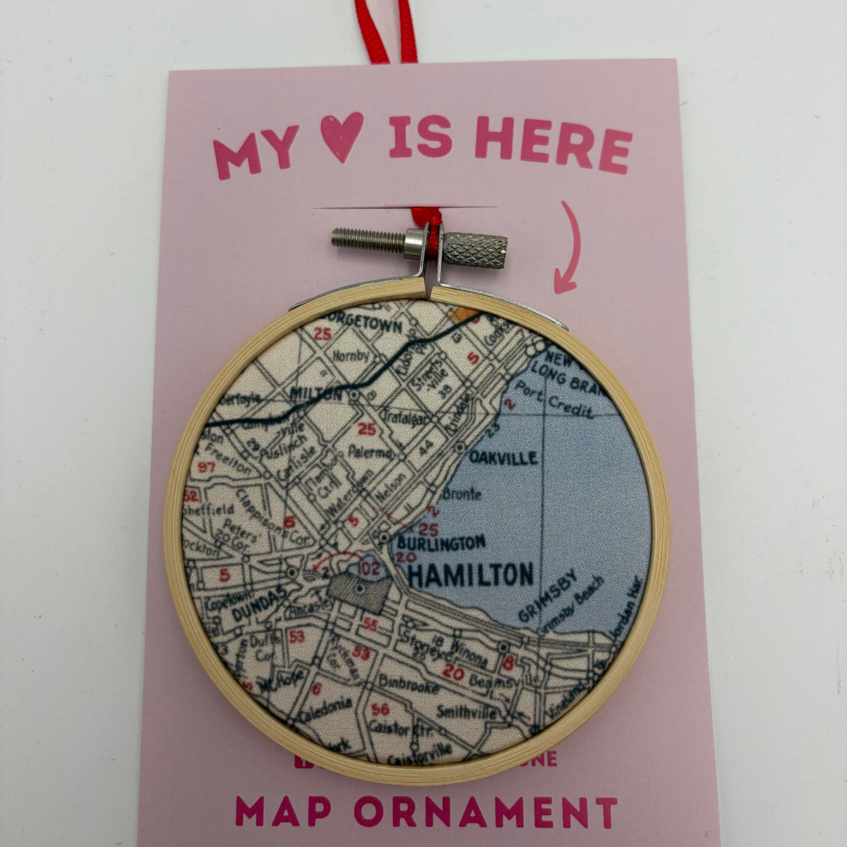 Sadie & June Hamilton Map Ornament - Green Ash Decor