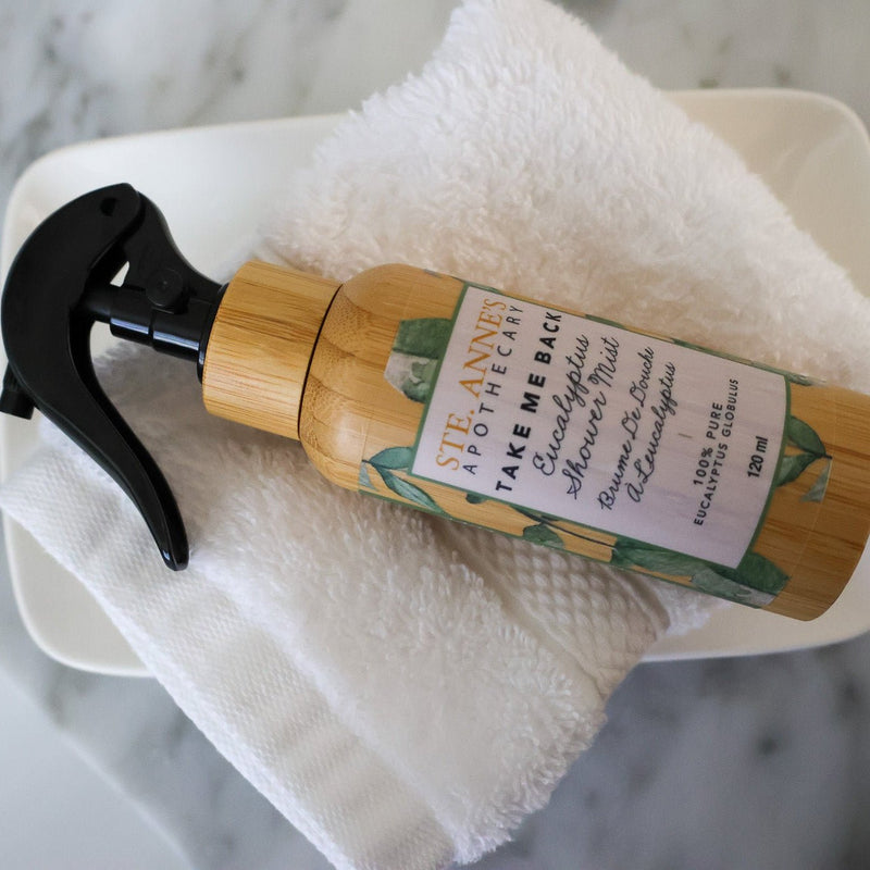 Ste. Anne's Take Me Back Eucalyptus Shower Mist 120ml - Green Ash Decor
