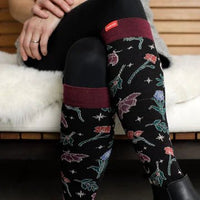 VIM & VIGR - 15 - 20 mmHg Cotton Compression Socks: Midnight Magic - Green Ash Decor