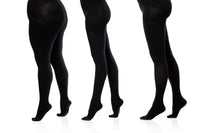 VIM & VIGR - 20 - 30 mmHg Nylon Compression Tights: Black - Green Ash Decor