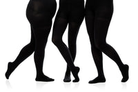 VIM & VIGR - 20 - 30 mmHg Nylon Compression Tights: Black - Green Ash Decor