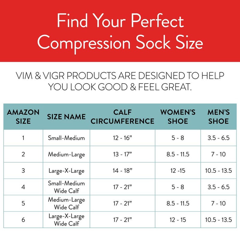 VIM & VIGR - 30 - 40 mmHg Cotton Compression Socks: Heathered Collection: Dark & Light Grey / Medium/Large - Green Ash Decor