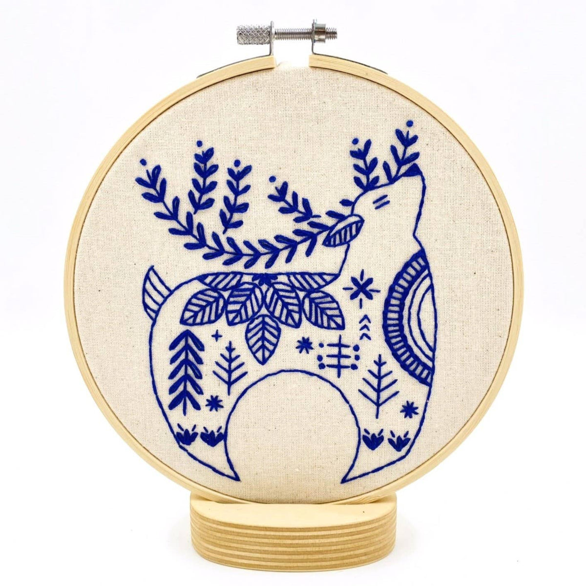 Hook, Line & Tinker Embroidery Kits - Hygge Reindeer Complete Embroidery Kit - Green Ash Decor