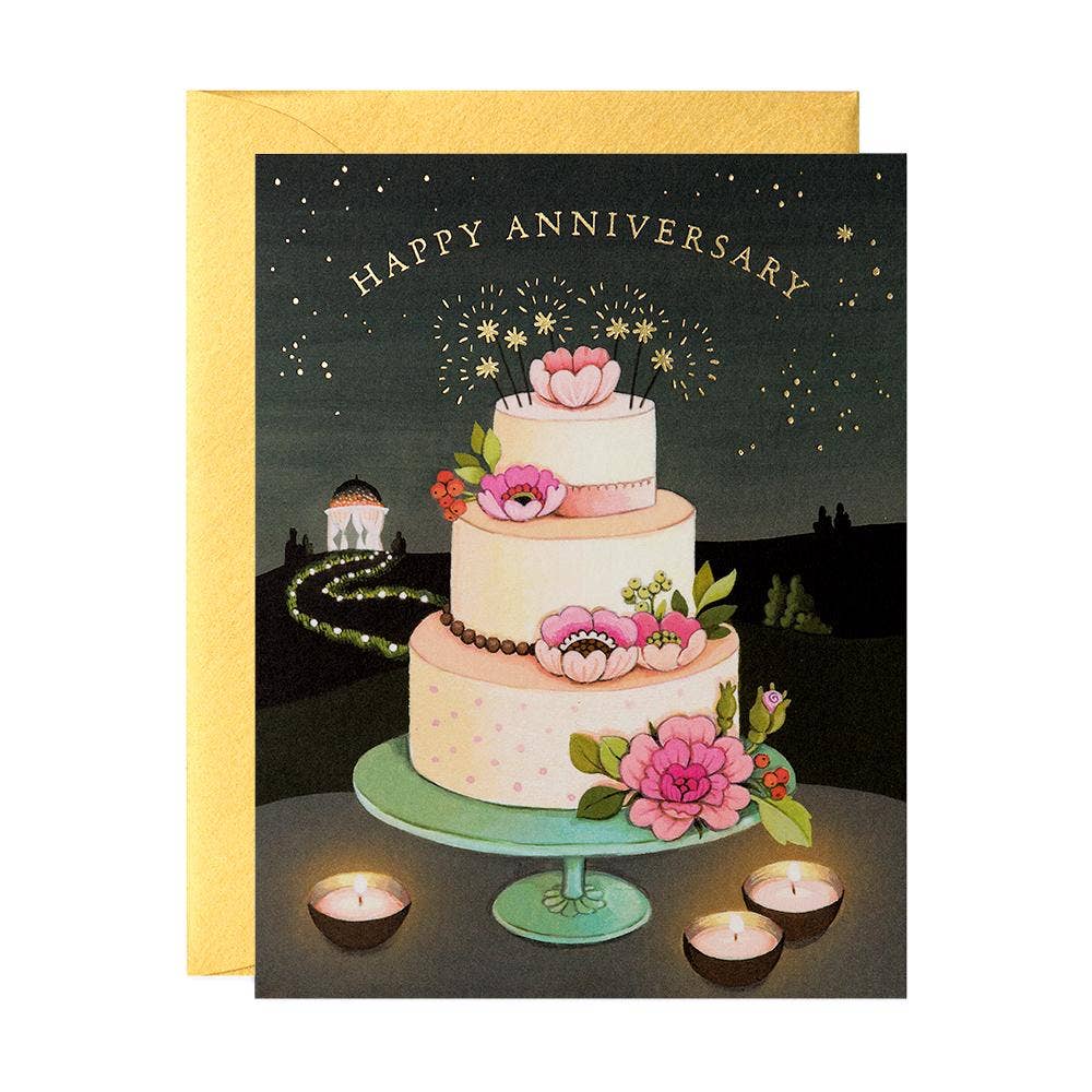 JooJoo Paper - Anniversary Cake Card - Green Ash Decor