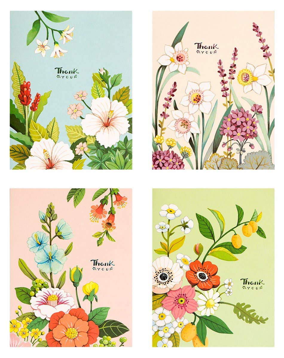JooJoo Paper - Pastel Botanical Card Set - Green Ash Decor