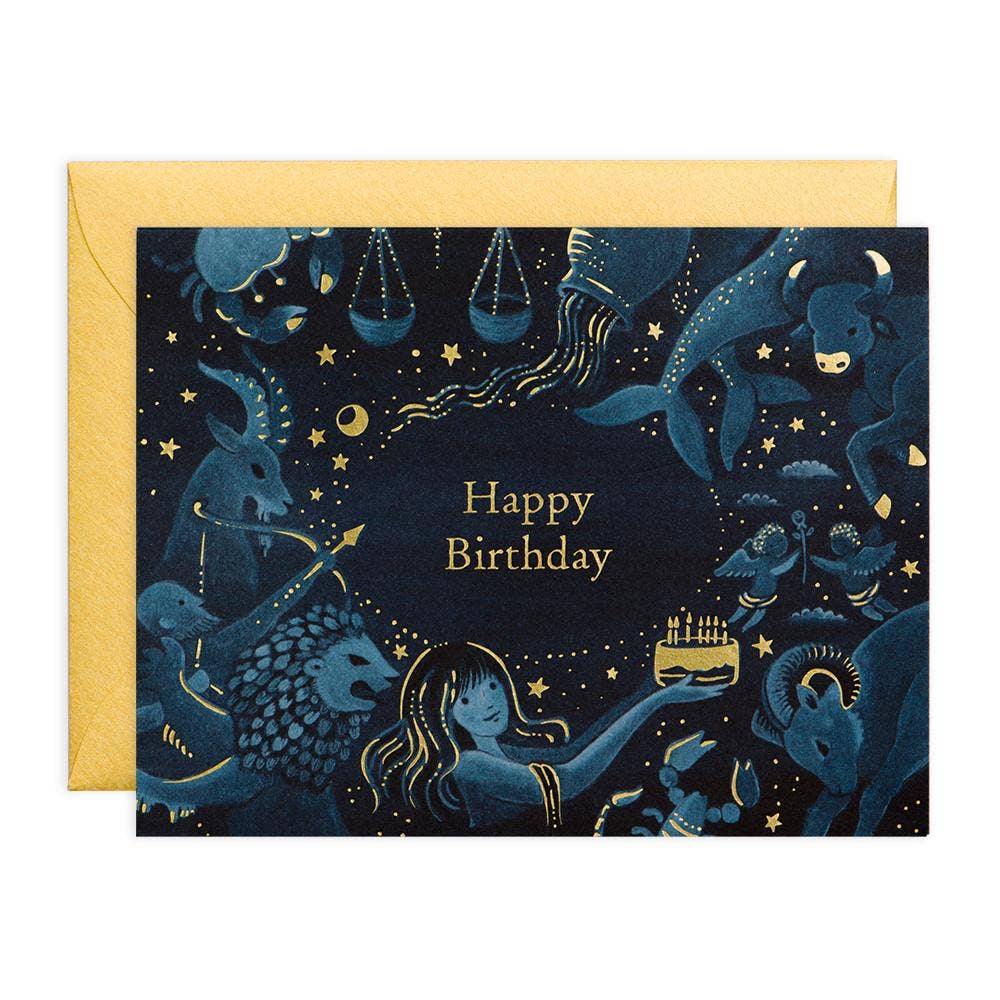 JooJoo Paper - Zodiac Birthday Card - Green Ash Decor