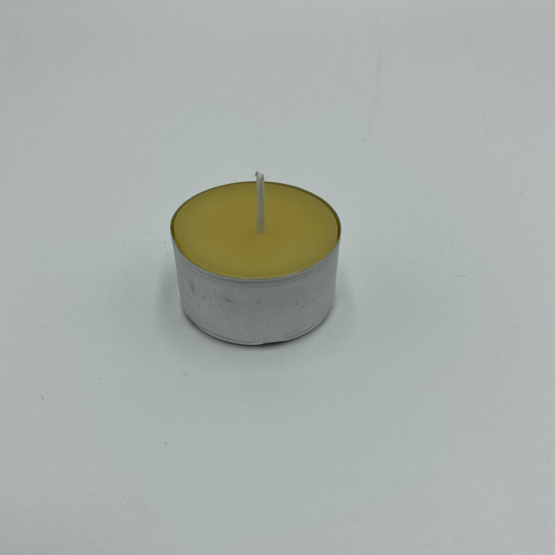 Set of 6 Canadian Beeswax Tea Light Candles 100% Cotton Wick - Green Ash Decor