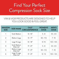 VIM & VIGR - 15-20 mmHg Cotton Compression Socks: Forget-Me-Nots: Small/Medium / Cream & Periwinkle - Green Ash Decor